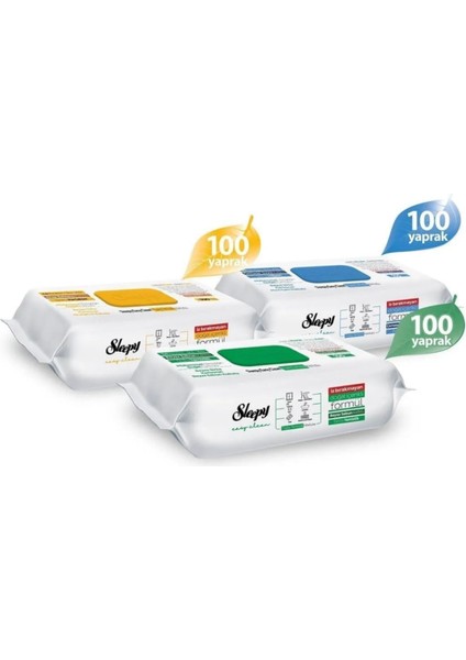 Easy Clean Beyaz Sabun Katkılı+Çamaşır Suyu Katkılı+Arap Sabunu Katkılı 3X100 (300 Yaprak) fiyatları