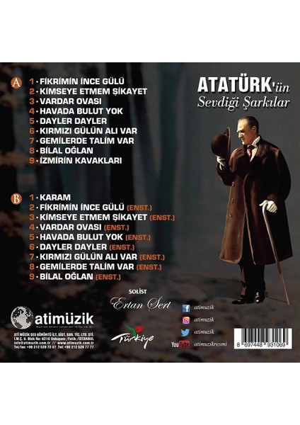 Atatürk'ün Sevdiği Şarkılar (Plak) fiyatları
