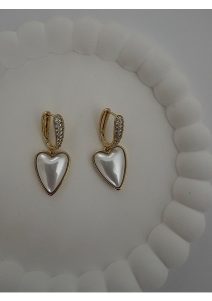 Özel Seri Xuping Sedef Taşlı Kalp Sallantılı Küpe fiyatları