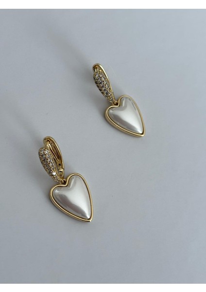 Özel Seri Xuping Sedef Taşlı Kalp Sallantılı Küpe modelleri