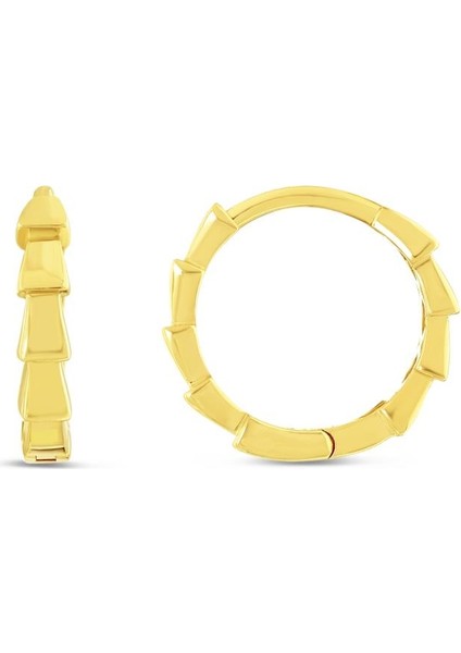 14 Ayar Albero Tasarım Halka Altın Küpe