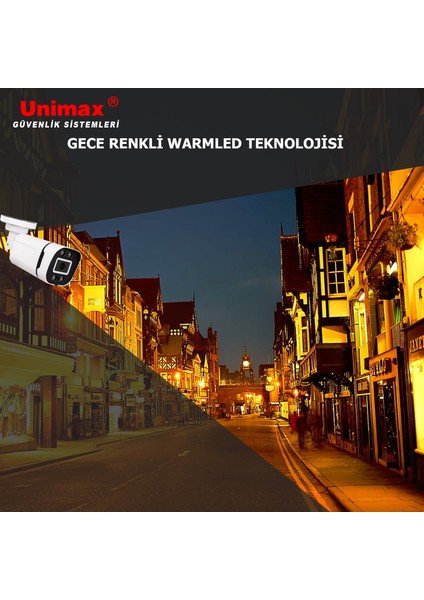 5MP SONY LENS 4 Kameralı Güvenlik Seti | 100m Kablo | 30m Gece renkli Görüş | XMeye modelleri