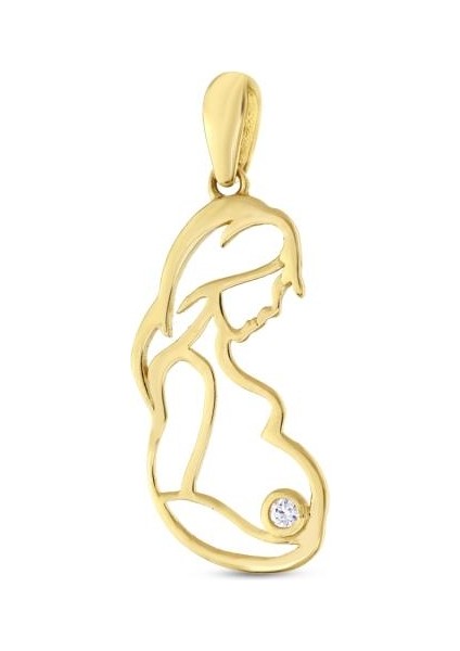 14 Ayar Anne Bebek Altın Kolye Ucu