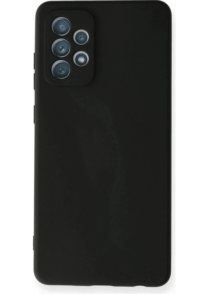Samsung Galaxy A72 Kılıf Nano Içi Kadife Silikon - Siyah
