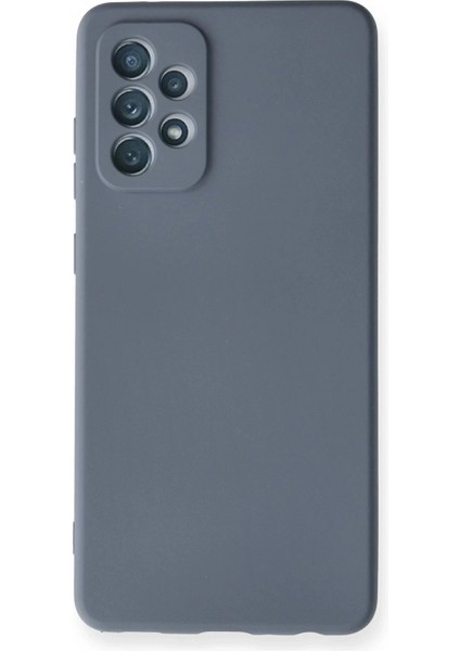 Samsung Galaxy A72 Kılıf Nano Içi Kadife Silikon - Gri