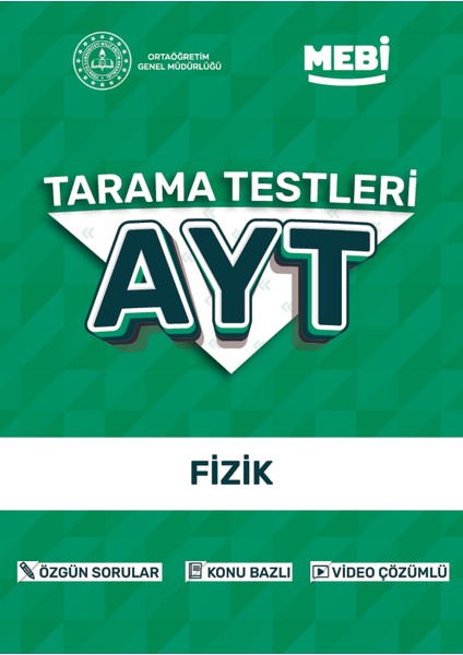 Ayt Tarama Testleri Tüm Dersler (Meb) modelleri