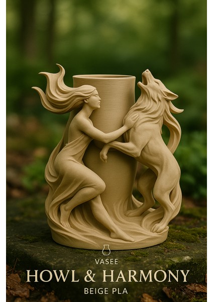 Vazo Sanatı – Vahşi Içgüdüye Sahip Kurt Organizatörü Saksı