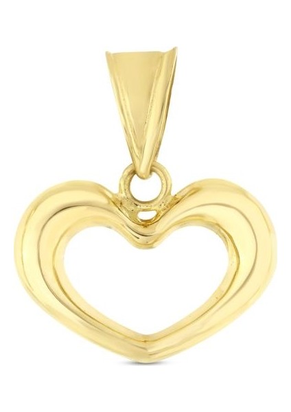 14 Ayar Kalp Altın Kolye Ucu