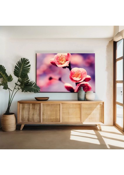 Pembe Sakura Kanvas Tablo