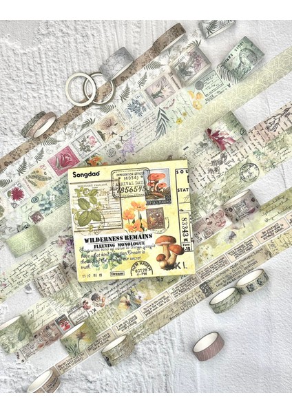 Vintage Botanik 20’li Washibant Seti Wilderness Remains Serisi (202M)MASKING Tapedesenli Bant indirimleri