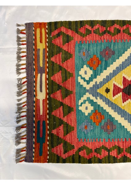 El Dokuma Afgan Kilim Yün Kök Boya