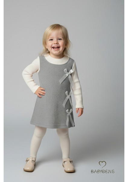 Kız Çocuk Fitilli Elbise %100 Pamuk,uzun Kollu,fiyonklu,yumuşak Dokulu, Şık Günlük,özel Gün Elbisesi fırsatları