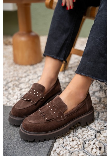Charles Acı Kahve Troklu Püskül Detaylı Hakiki Deri Loafer