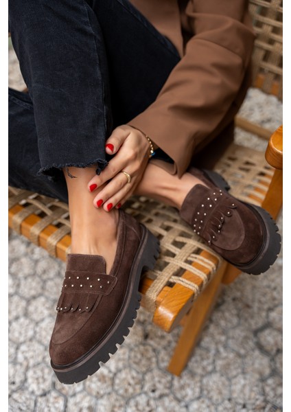 Charles Acı Kahve Troklu Püskül Detaylı Hakiki Deri Loafer modelleri