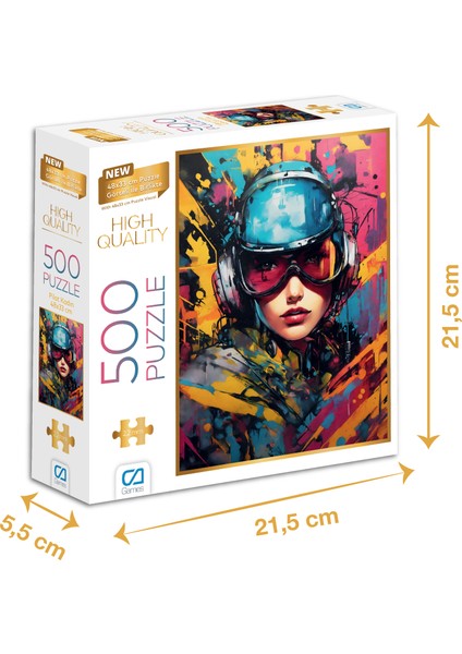 Pilot Kadın - 500 Parçalı Puzzle
