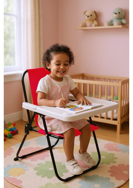2–6 Yaş, Oyun Aktivite Masası, Çocuk Sandalyesi ve Masası Tak-Çıkar Masa-Kırmızı fiyatları