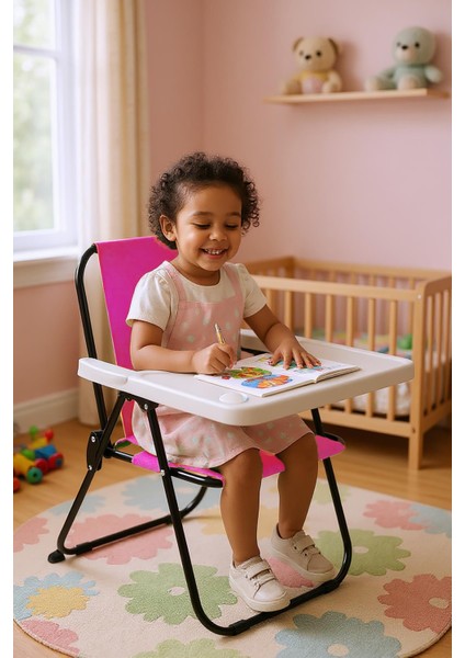 2–6 Yaş, Oyun Aktivite Masası, Çocuk Sandalyesi ve Masası Tak-Çıkar Masa-Pembe fiyatları