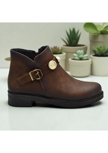 4569 Kadın Bot Ayakkabı Kaymaz Taban Fermuarlı Günlük Kadın Bot modelleri
