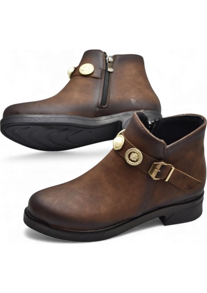 4569 Kadın Bot Ayakkabı Kaymaz Taban Fermuarlı Günlük Kadın Bot fırsatları