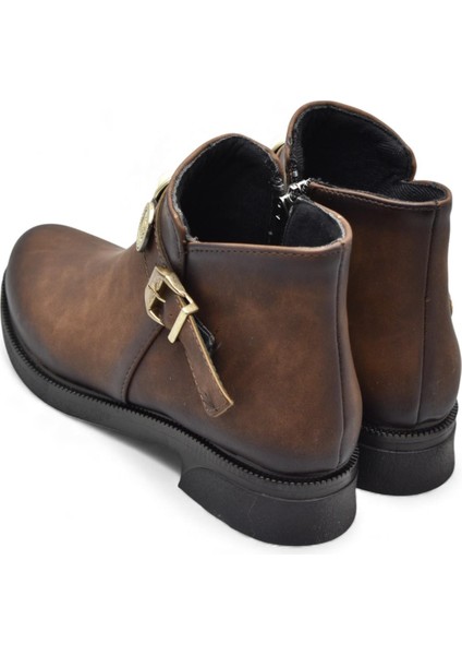 4569 Kadın Bot Ayakkabı Kaymaz Taban Fermuarlı Günlük Kadın Bot