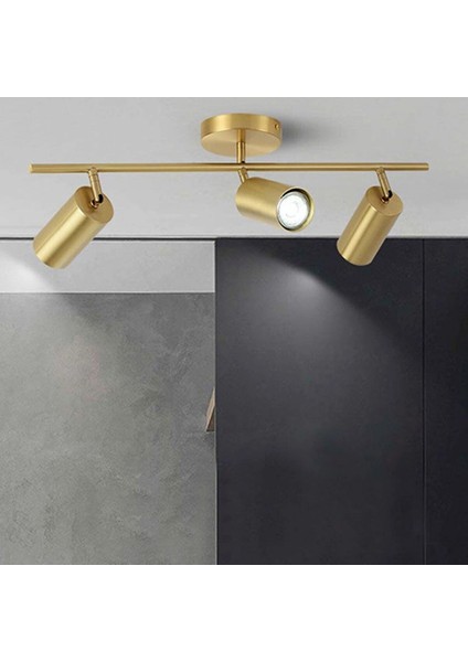 Rings Metal Modern 3 Lü Eskitme Kaplama LED Spot Avize Günışığı Ampullü
