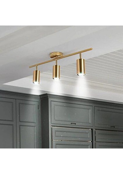 Rings Metal Modern 3 Lü Eskitme Kaplama LED Spot Avize Günışığı Ampullü fiyatları