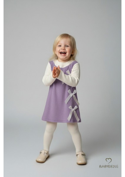 Kız Çocuk Fitilli Elbise %100 Pamuk,uzun Kollu,fiyonklu,yumuşak Dokulu, Şık Günlük,özel Gün Elbisesi modelleri