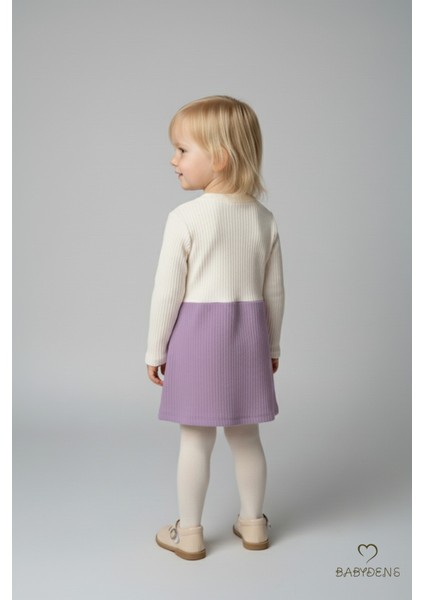 Kız Çocuk Fitilli Elbise %100 Pamuk,uzun Kollu,fiyonklu,yumuşak Dokulu, Şık Günlük,özel Gün Elbisesi