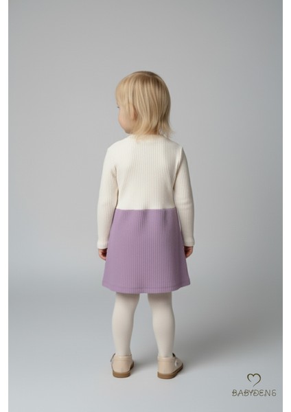 Kız Çocuk Fitilli Elbise %100 Pamuk,uzun Kollu,fiyonklu,yumuşak Dokulu, Şık Günlük,özel Gün Elbisesi