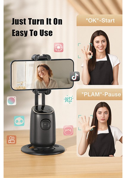 360° Yüz Takip Akıllı Telefon P03 – Canlı Yayın ve Video Kayıt Tripodu fırsatları