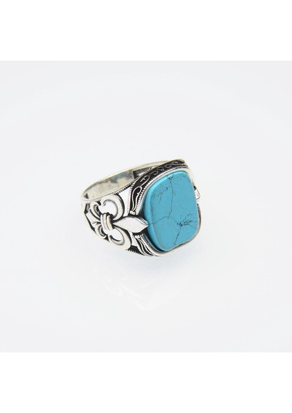 714B Firuze Zirkon Gümüş Yüzük