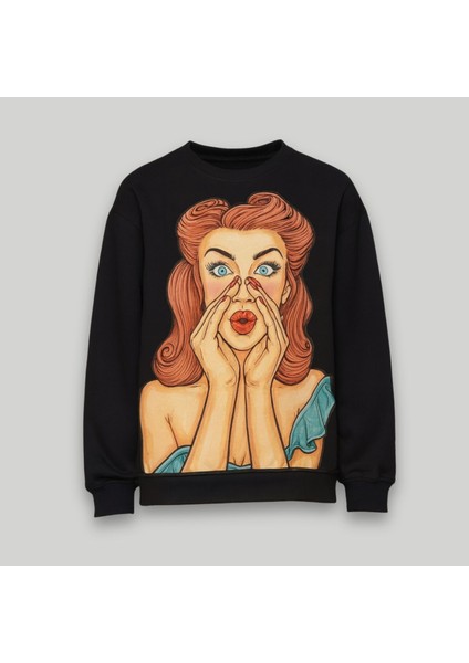 Siyah Sweatshirt, Kadın Sweatshirt, Oversize Sweatshirt, Kadın Swit fiyatları