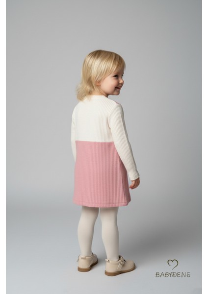 Kız Çocuk Fitilli Elbise %100 Pamuk,uzun Kollu,fiyonklu,yumuşak Dokulu, Şık Günlük,özel Gün Elbisesi