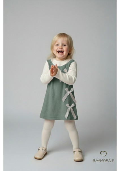 Kız Çocuk Fitilli Elbise %100 Pamuk,uzun Kollu,fiyonklu,yumuşak Dokulu, Şık Günlük,özel Gün Elbisesi fırsatları