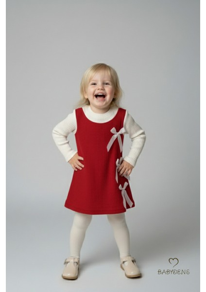 Kız Çocuk Fitilli Elbise %100 Pamuk,uzun Kollu,fiyonklu,yumuşak Dokulu, Şık Günlük,özel Gün Elbisesi fırsatları