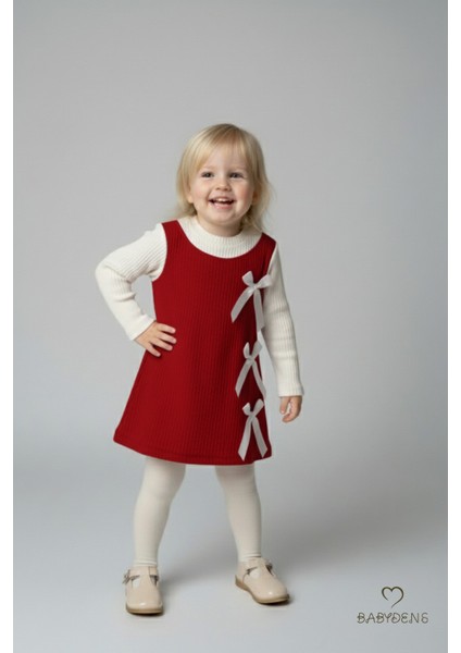 Kız Çocuk Fitilli Elbise %100 Pamuk,uzun Kollu,fiyonklu,yumuşak Dokulu, Şık Günlük,özel Gün Elbisesi indirimleri