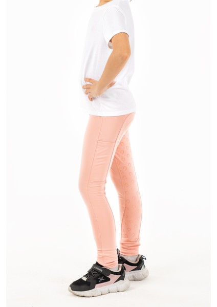 Pembe Çocuk Binici Taytı Kaymaz Silikon Desenli 2025/2026 Kış Koleksiyonu indirimleri