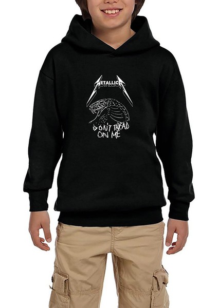 Metallica Don't Tread On Me Siyah Çocuk Kapşonlu Sweatshirt