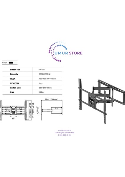 85QN990F 85 Inç 216 Ekran Uydu Alıcılı 8k Ultra Hd Smart Neo QLED LCD LED Televizyon Büyük Ekranlar Için Hareketli Askı Aparatı