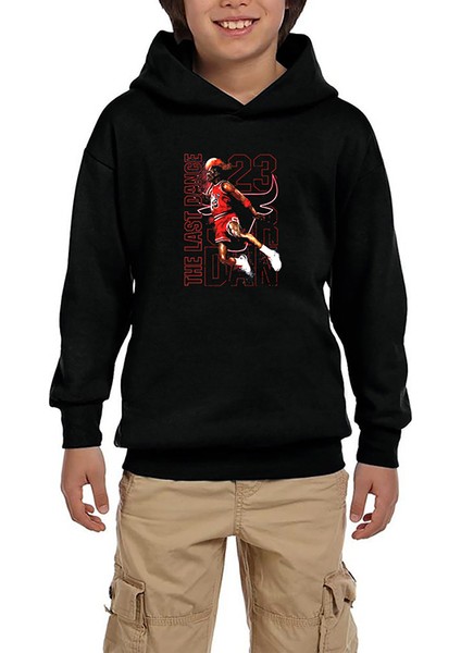 Chicago B. The Last Dance Siyah Çocuk Kapşonlu Sweatshirt