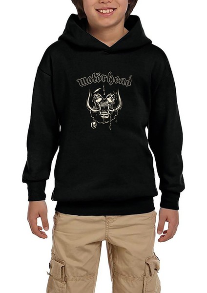 Motörhead 1977 Siyah Çocuk Kapşonlu Sweatshirt
