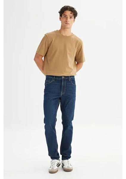 Pamuklu Slim Fit Normal Bel Düz Paça Jeans Erkek Kot Pantolon L70100033 317