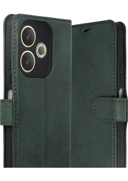 Oppo A5 Pro 4g Trend S Plus Kapaklı Kılıf - Yeşil fiyatları