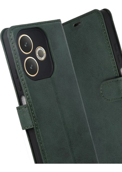 Oppo A5 Pro 4g Trend S Plus Kapaklı Kılıf - Yeşil modelleri