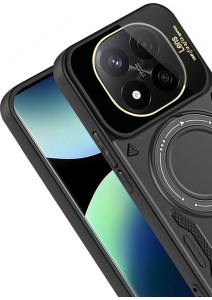 Xiaomi 14T Pro Kılıf Joy Lens Standlı Kapak - Siyah modelleri