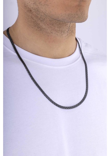 Geçmeli Kare Zincir Siyah Erkek Çelik Zincir fiyatları