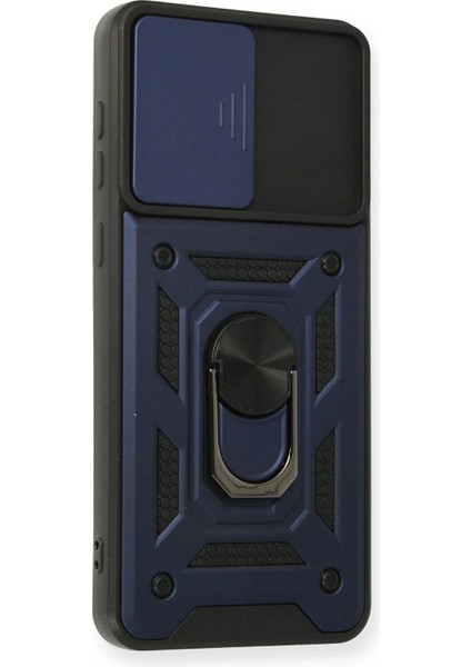 Samsung Galaxy A02 Kılıf Pars Lens Yüzüklü Silikon - Lacivert fiyatları