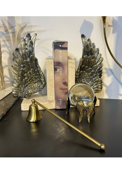 Sade Çubuklu Mum Söndürücü-Antik Bronz