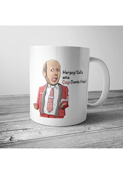 Leyla Mecnun Ismail Abi Çayı Demle Tasarımlı Hediye Kupa Bardak