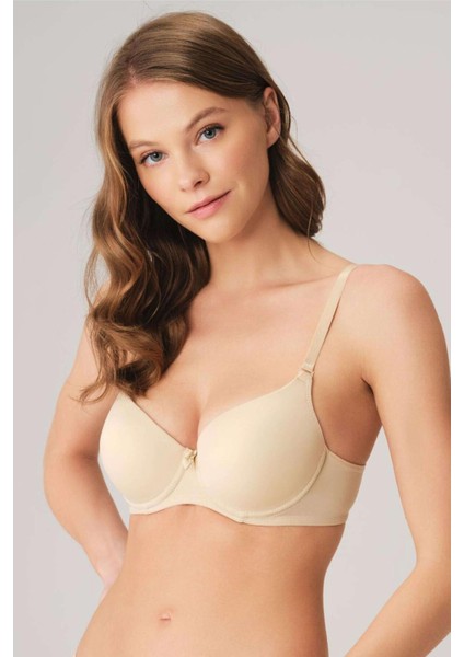 Anıl Balenli Destekli Dolgulu Askıları Çıkabilen Günlük Klasik T-Shirt Sütyeni